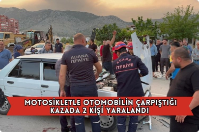 Motosikletle Otomobilin Çarpıştığı Kazada 2 Kişi Yaralandı