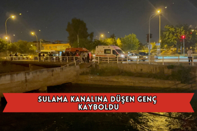 Sulama Kanalına Düşen Genç Kayboldu