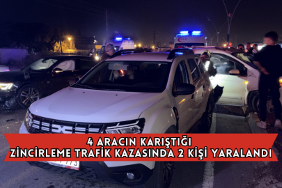 4 Aracın Karıştığı Zincirleme Trafik Kazasında 2 Kişi Yaralandı