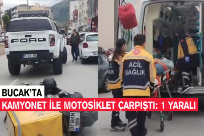 Bucak’ta Kamyonet İle Motosiklet Çarpıştı: 1 Yaralı