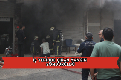 İş Yerinde Çıkan Yangın Söndürüldü