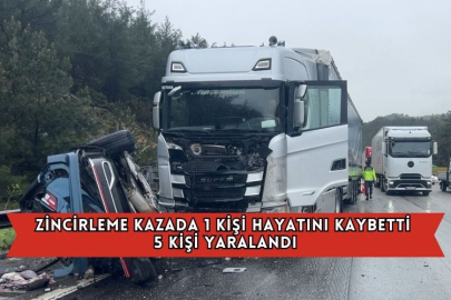 Zincirleme Kazada 1 Kişi Hayatını Kaybetti, 5 Kişi Yaralandı