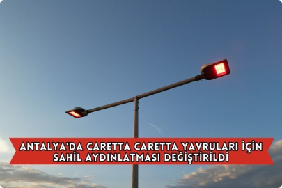 Antalya'da Caretta Caretta Yavruları İçin Sahil Aydınlatması Değiştirildi
