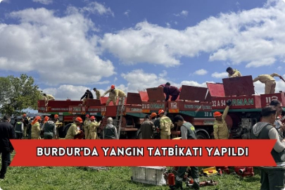 Burdur'da Yangın Tatbikatı Yapıldı