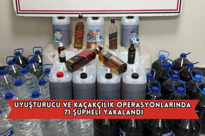 Uyuşturucu Ve Kaçakçılık Operasyonlarında 71 Şüpheli Yakalandı