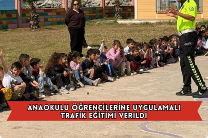 Anaokulu Öğrencilerine Uygulamalı Trafik Eğitimi Verildi