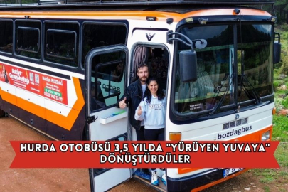 Hurda Otobüsü 3,5 Yılda "Yürüyen Yuvaya" Dönüştürdüler