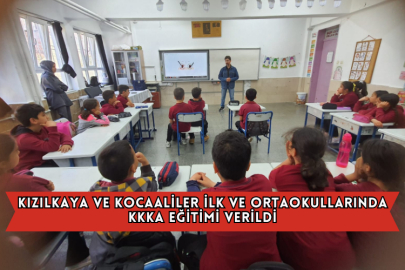 Kızılkaya ve Kocaaliler İlk ve Ortaokullarında KKKA Eğitimi Verildi