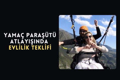 Yamaç Paraşütü Atlayışında Evlilik Teklifi