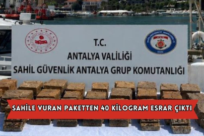 Sahile Vuran Paketten 40 Kilogram Esrar Çıktı