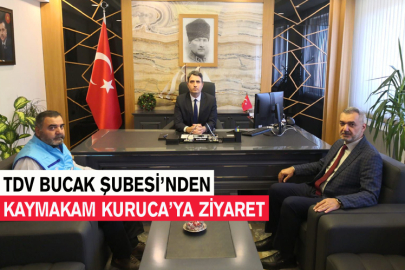 TDV Bucak Şubesi’nden Kaymakam Kuruca’ya Ziyaret