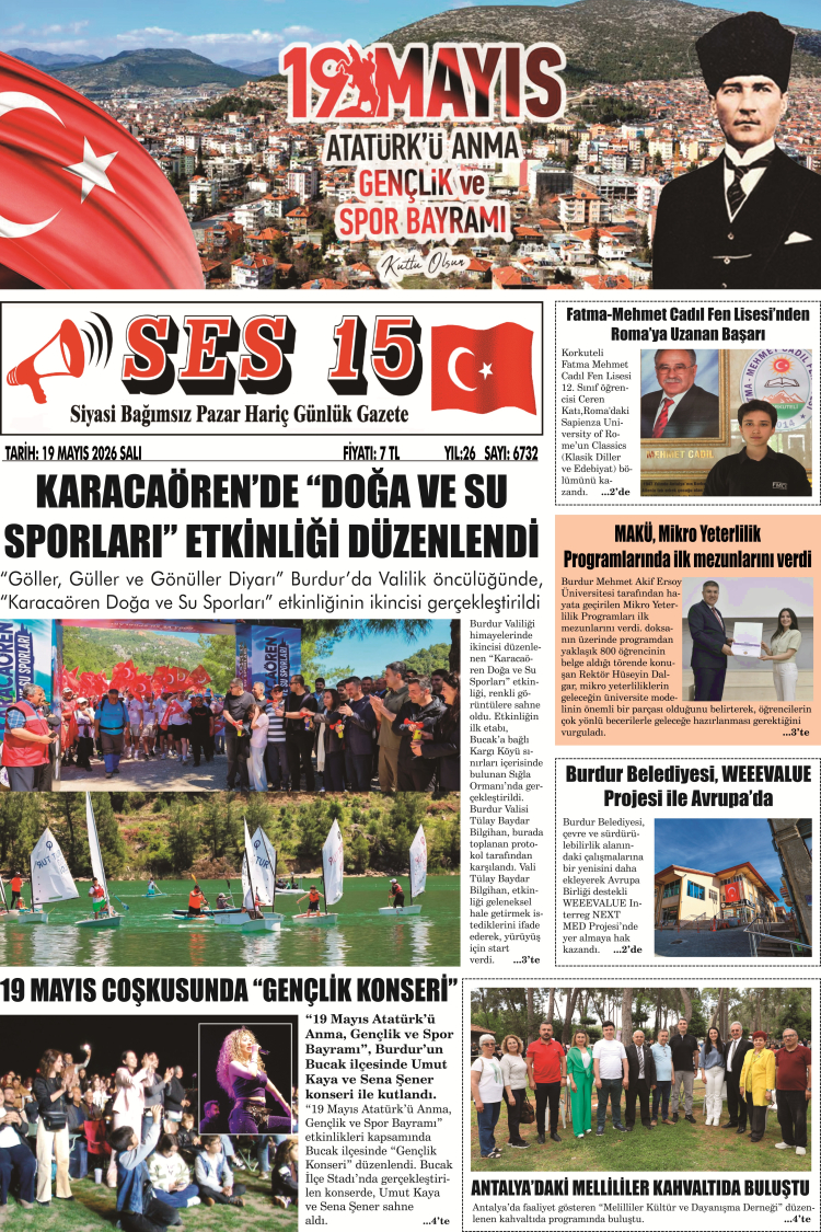 Ses 15 Gazetesi 19 Mayıs 2026