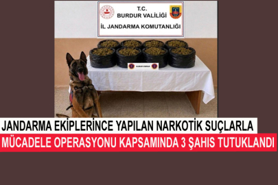 Jandarma Ekiplerince Yapılan Narkotik Suçlarla Mücadele Operasyonu Kapsamında 3 Şahıs Tutuklandı