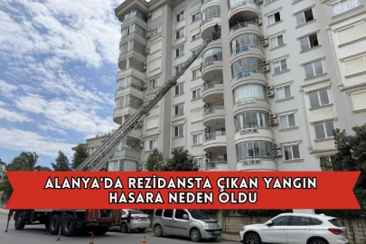 Alanya'da Rezidansta Çıkan Yangın Hasara Neden Oldu