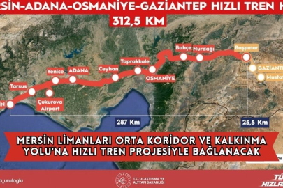 Mersin Limanları Orta Koridor ve Kalkınma Yolu'na Hızlı Tren Projesiyle Bağlanacak
