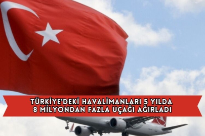 Türkiye'deki Havalimanları 5 Yılda 8 Milyondan Fazla Uçağı Ağırladı