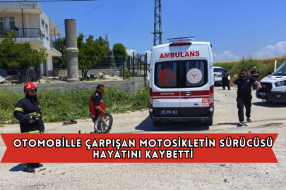 Otomobille Çarpışan Motosikletin Sürücüsü Hayatını Kaybetti