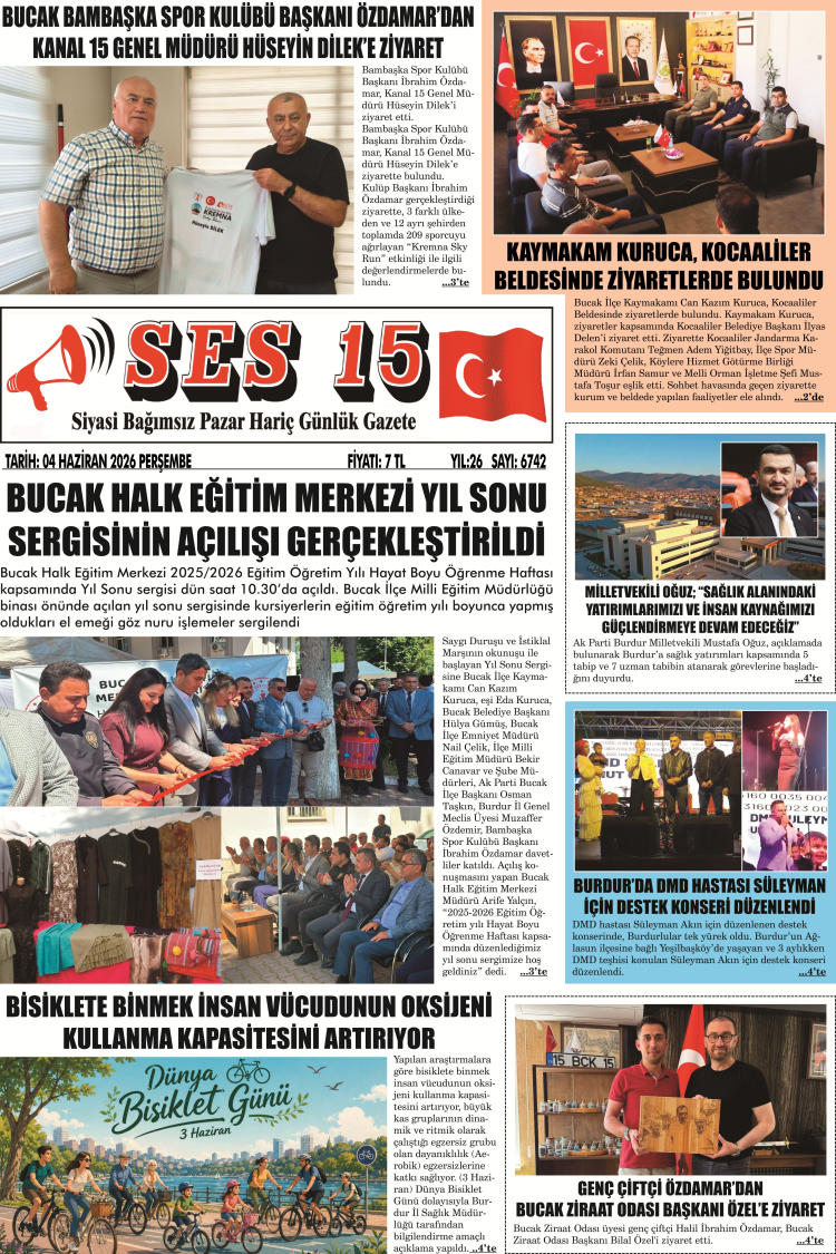 Ses 15 Gazetesi 04 Haziran 2026