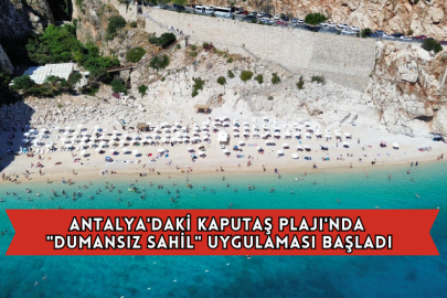 Antalya'daki Kaputaş Plajı'nda "Dumansız Sahil" Uygulaması Başladı