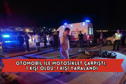 Otomobil İle Motosiklet Çarpıştı, 1 Kişi Öldü, 1 Kişi Yaralandı