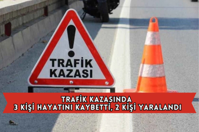 Trafik Kazasında 3 Kişi Hayatını Kaybetti, 2 Kişi Yaralandı
