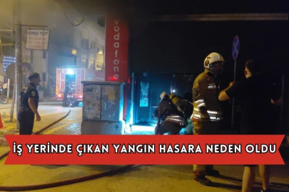 İş Yerinde Çıkan Yangın Hasara Neden Oldu