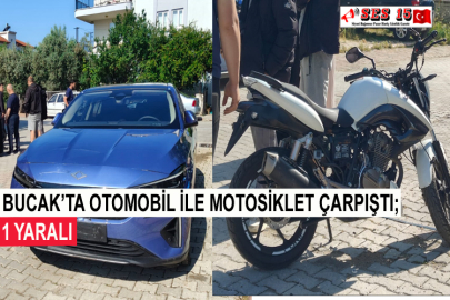 Bucak’ta Otomobil İle Motosiklet Çarpıştı; 1 Yaralı