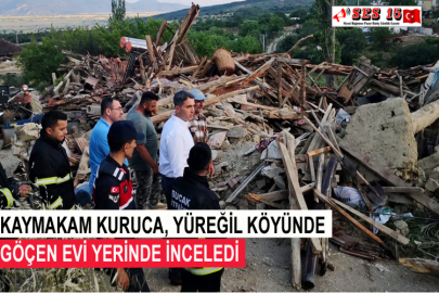 Kaymakam Kuruca, Yüreğil Köyünde Göçen Evi Yerinde İnceledi