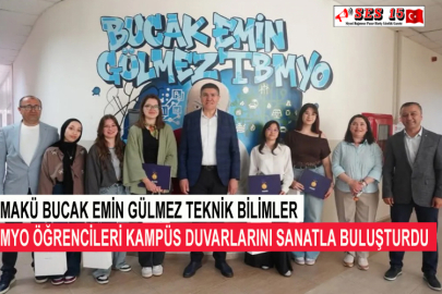 MAKÜ Bucak Emin Gülmez Teknik Bilimler MYO Öğrencileri Kampüs Duvarlarını Sanatla Buluşturdu