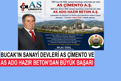 Bucak’ın Sanayi Devleri AS Çimento Ve AS ADO Hazır Beton’dan Büyük Başarı