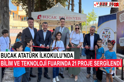 Bucak Atatürk İlkokulu’nda Bilim Ve Teknoloji Fuarında 21 Proje Sergilendi