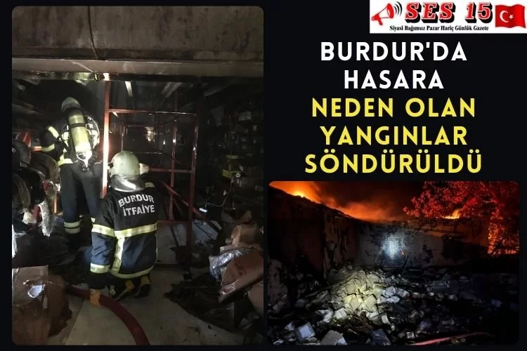 Burdur'da Hasara Neden Olan Yangınlar Söndürüldü