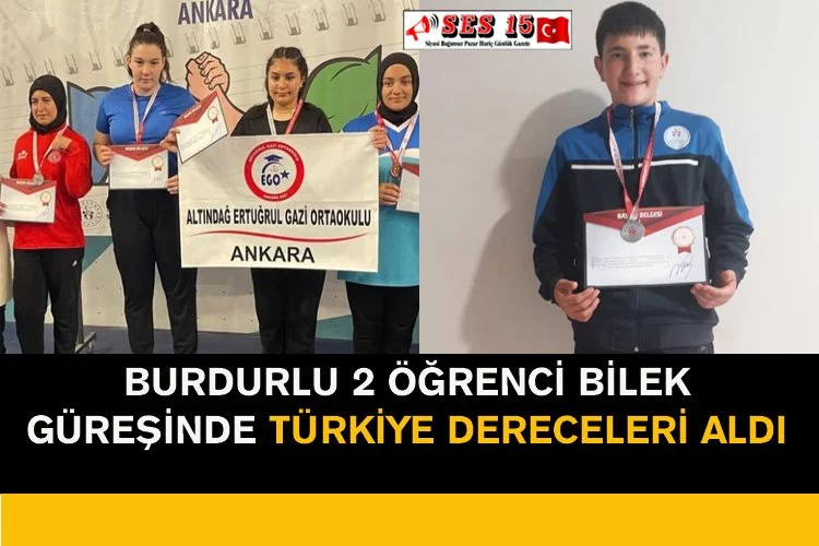 Burdurlu 2 Öğrenci Bilek  Güreşinde Türkiye Dereceleri Aldı