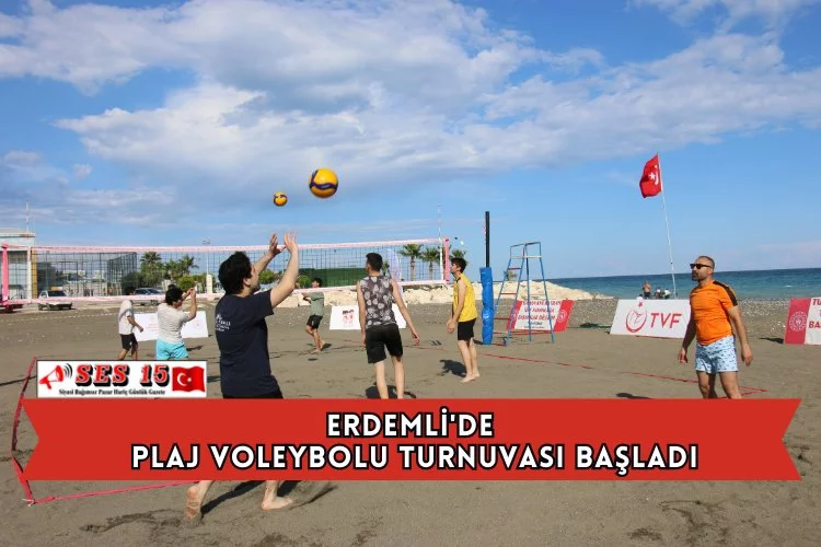 Erdemli'de Plaj Voleybolu Turnuvası Başladı