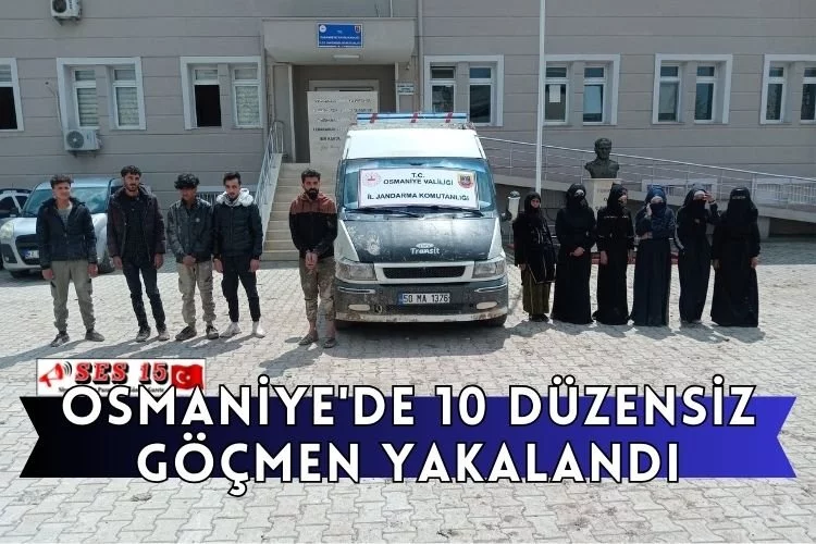 Osmaniye'de 10 düzensiz göçmen yakalandı