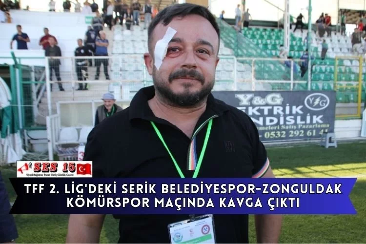 Tff 2. Lig'deki Serik Belediyespor-Zonguldak Kömürspor Maçında Kavga Çıktı